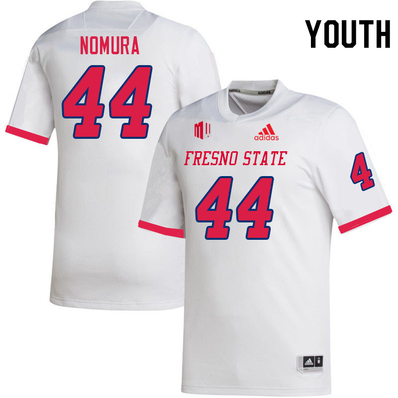 Youth #44 Tuasivi Nomura Fresno State Bulldogs College Football Jerseys Stitched Sale-White - Click Image to Close